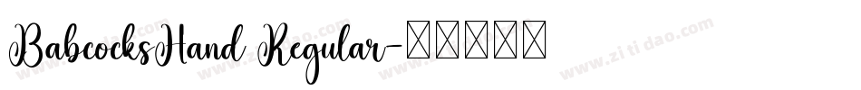 BabcocksHand Regular字体转换